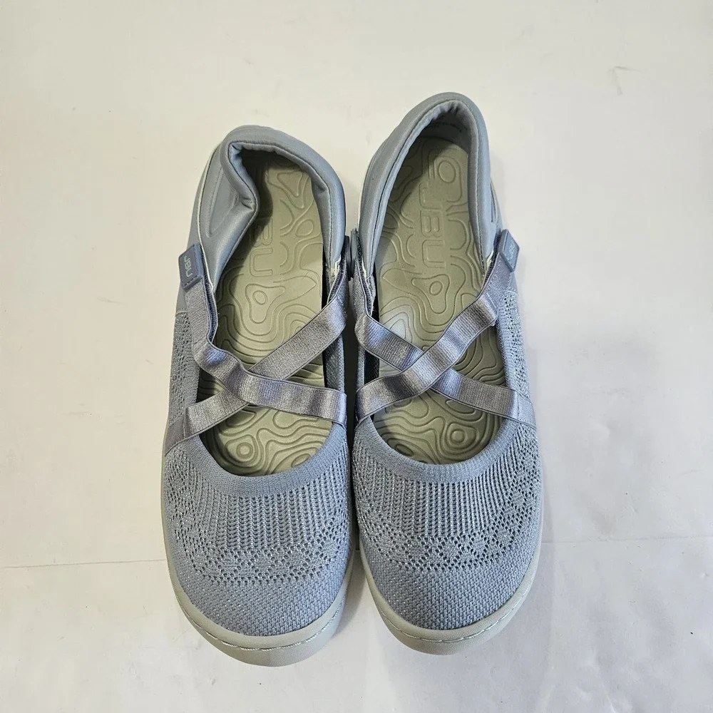 JBU Jambu Camila Mary Jane Flats Slip On Shoes Denim Shimmer Blue Women 10W